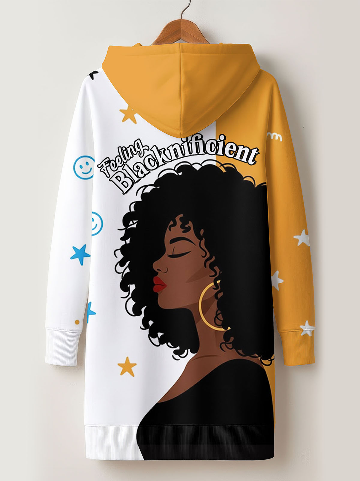 Feeling Blacknificient Hoodie Dress