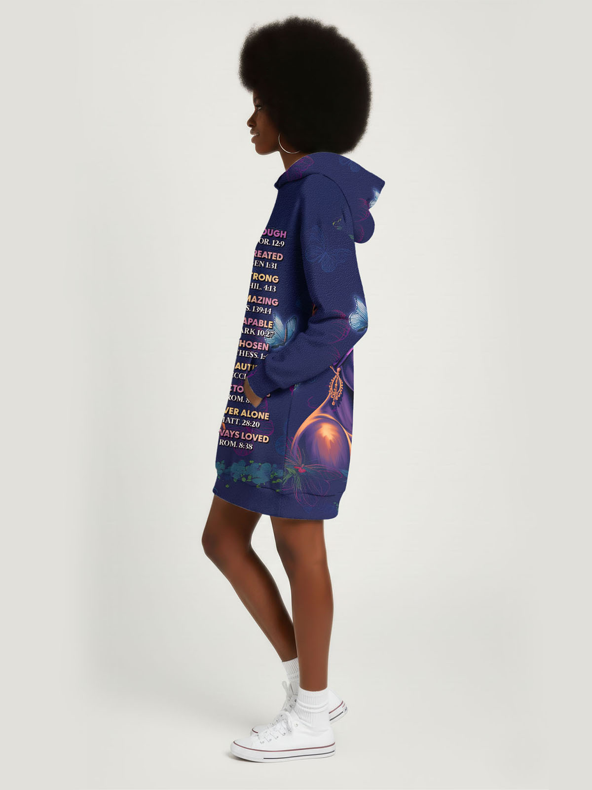Blue Orchid Hoodie Dress