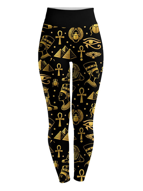 "Nefertiti" Black Gold Leggings