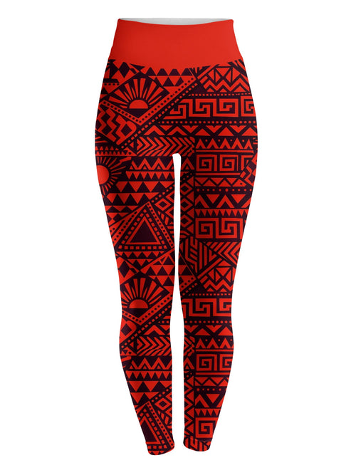 "Shaka" Burgundy Leggings