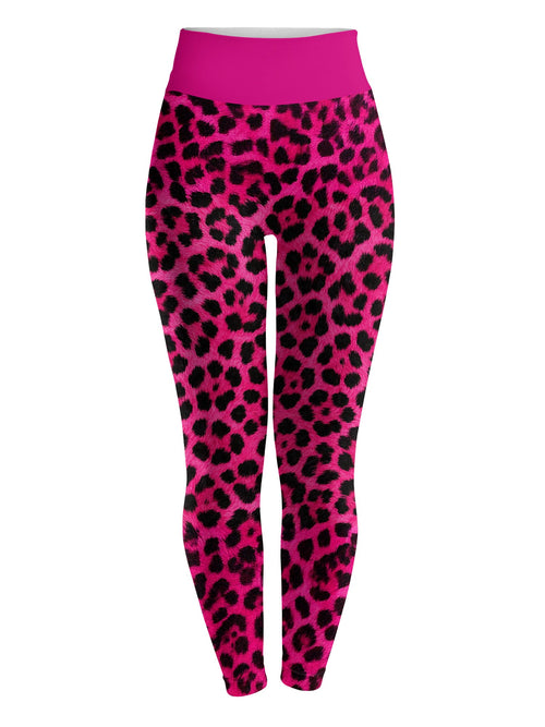 "Unstoppable" Pink Leopard Leggings
