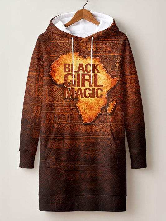 Black Girl Magic Hoodie Dress