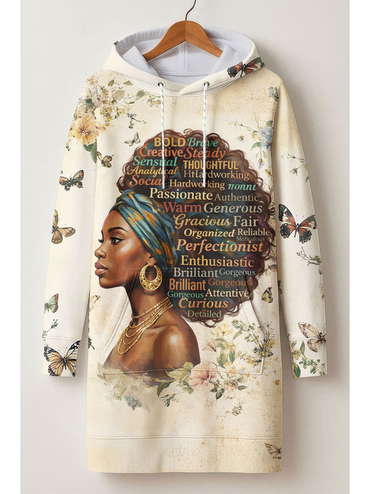 Gorgeous Black Queen Hoodie Dress