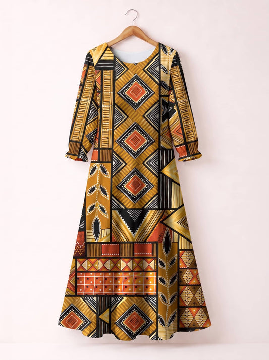 "Ardhi" Long Sleeve Maxi Dress