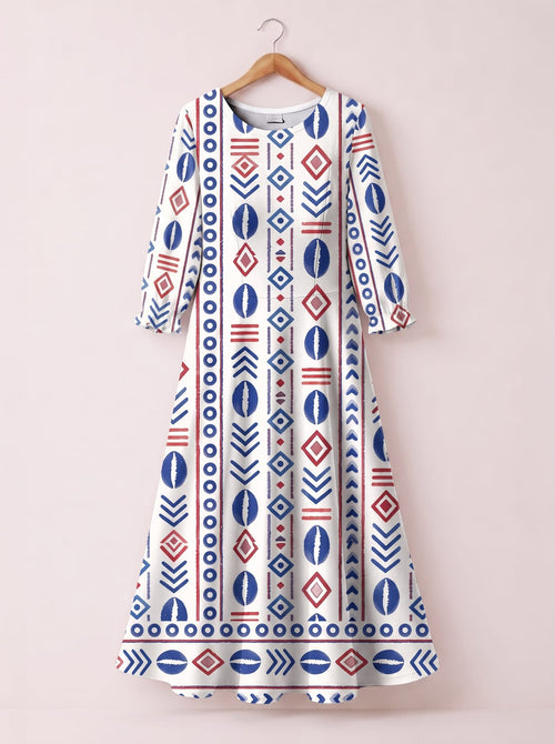 "Uhuru" Long Sleeve Maxi Dress