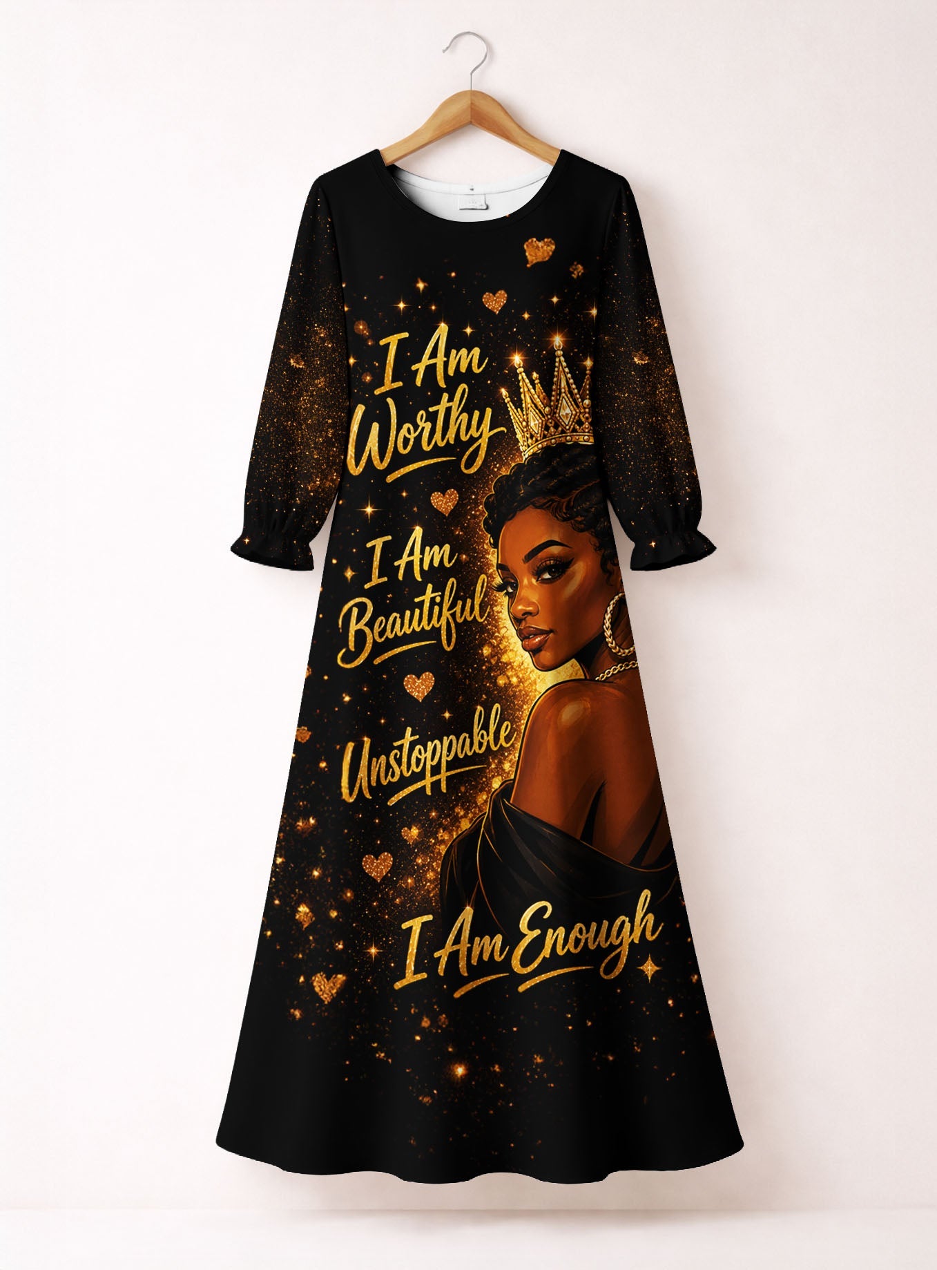 "Tunu" Long Sleeve Maxi Dress