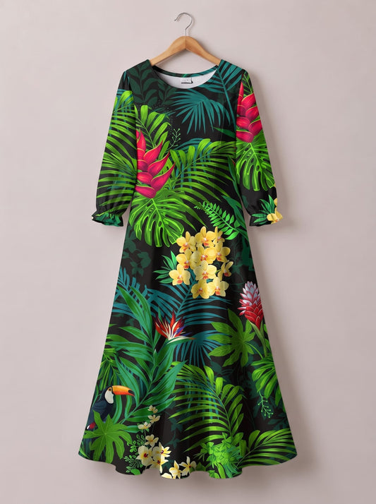 "Kitropiki" Long Sleeve Maxi Dress