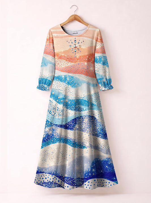 "Maji" Long Sleeve Maxi Dress