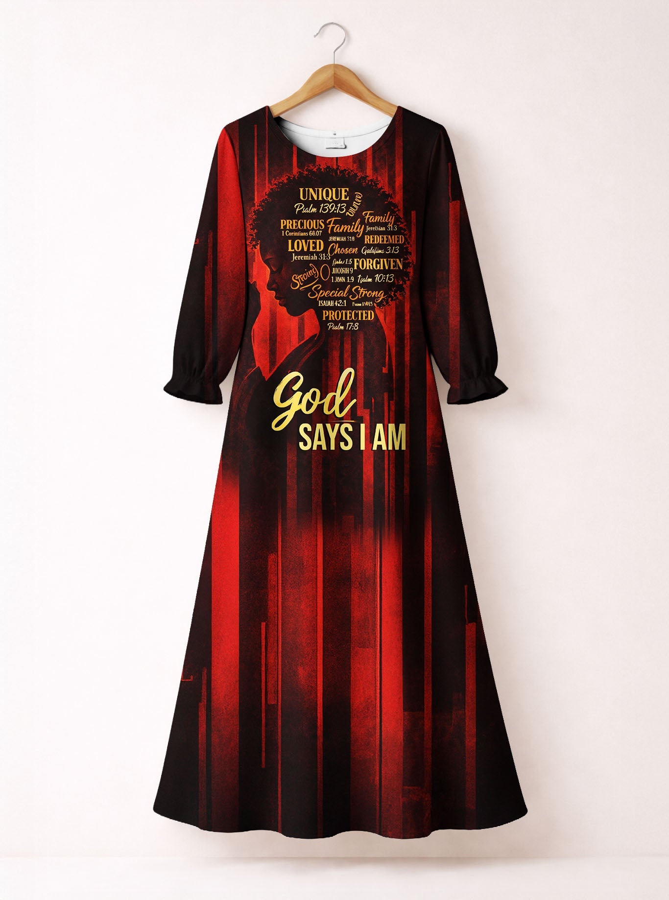 "Asante" Long Sleeve Maxi Dress