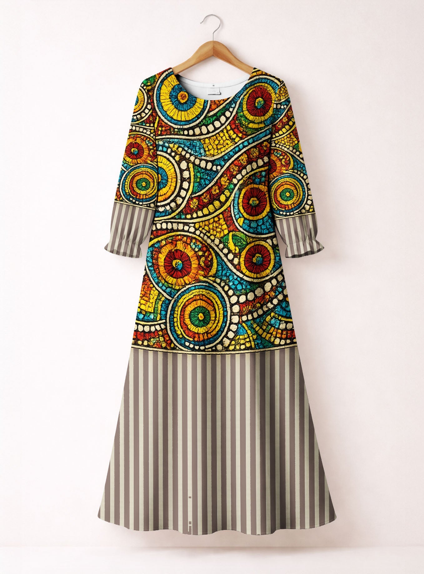"Taji" Long Sleeve Maxi Dress