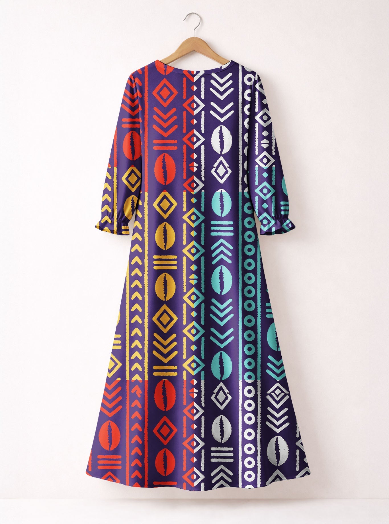 "Oshun Zamani" Long Sleeve Maxi Dress