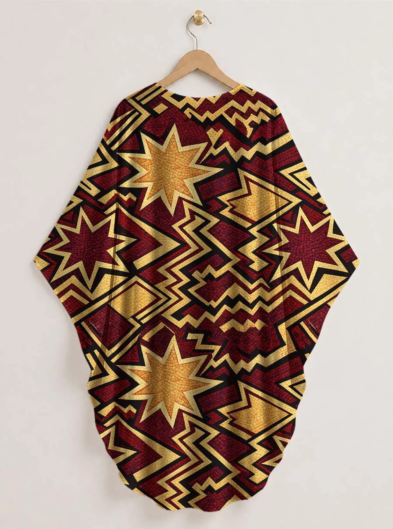"Burgundy Sheba" Kaftan Dress