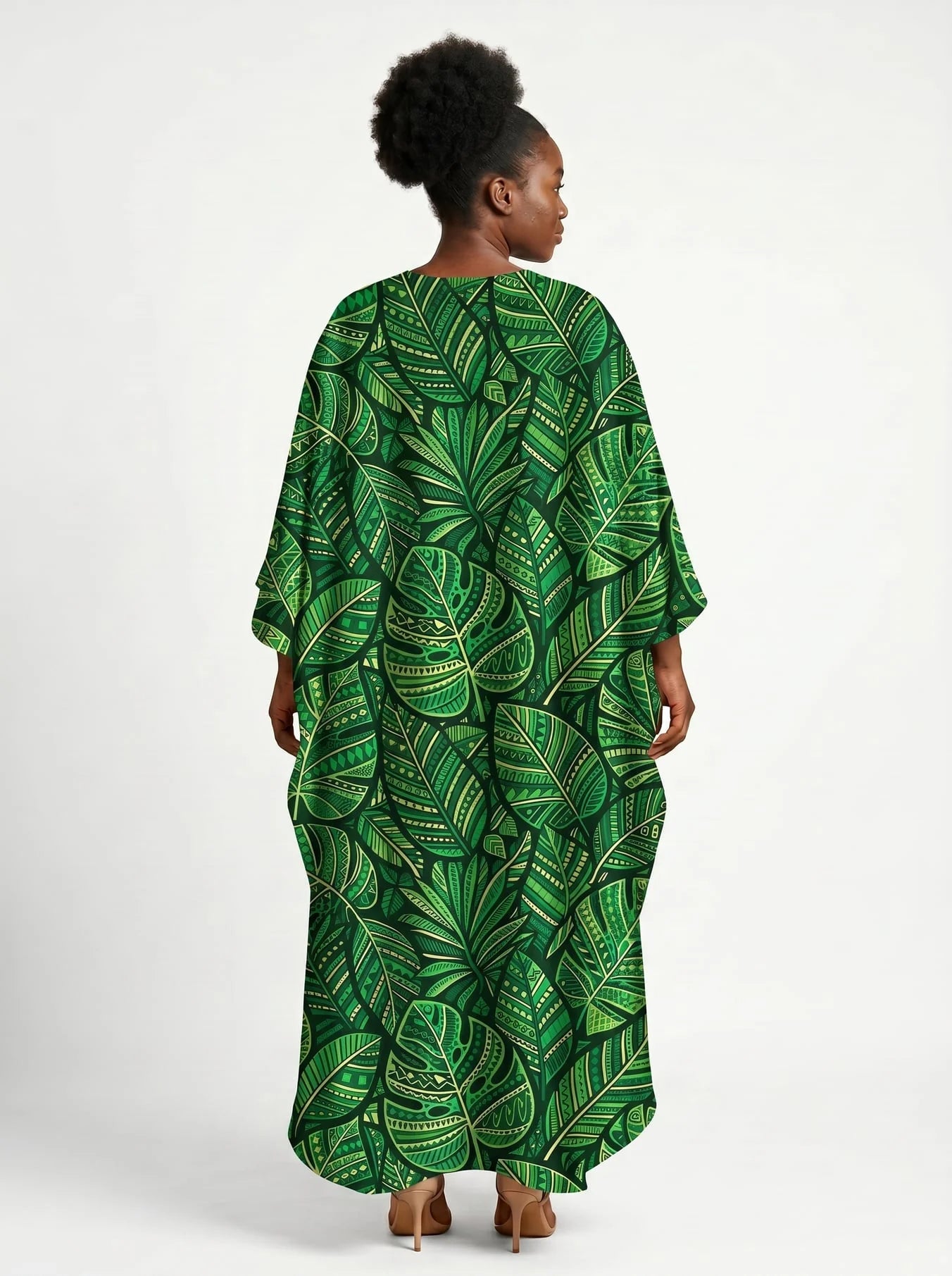 Asili emerald kaftan dress