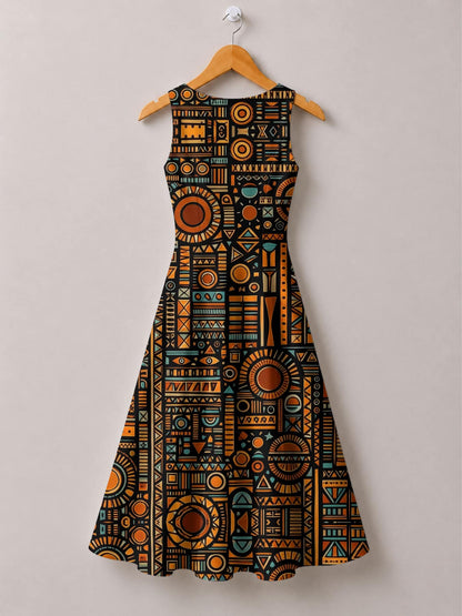 Afrocentric Pattern Corset Dress