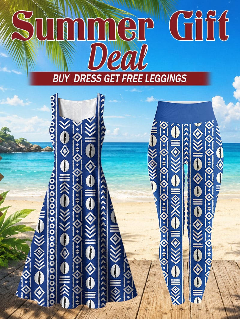 "Oshun" Royal Blue Corset Dress & Leggings Deal