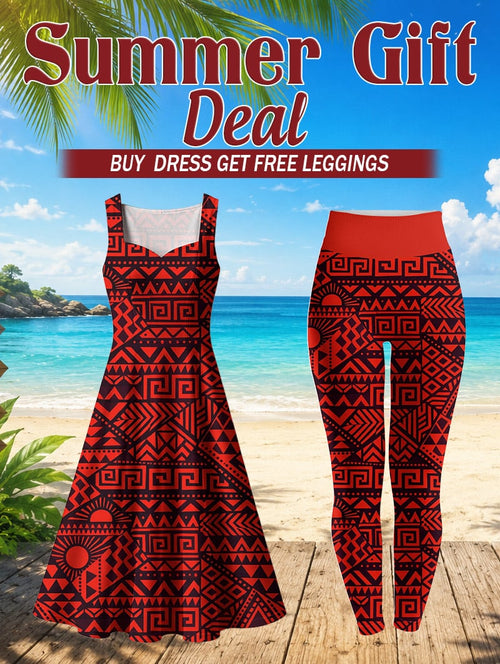 "Shaka" Burgundy Corset Dress & Leggings Deal