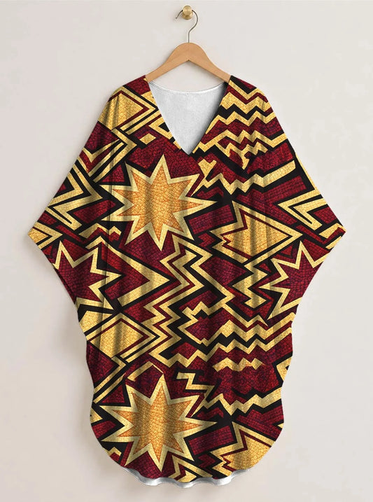 "Burgundy Sheba" Kaftan Dress