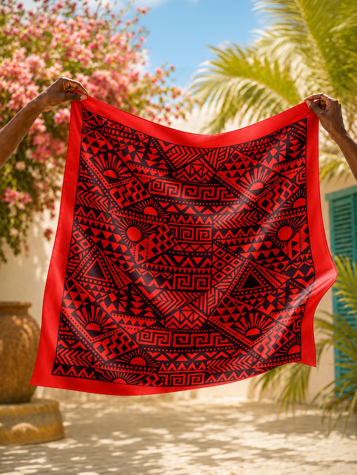 "Shaka" Burgundy Bandana