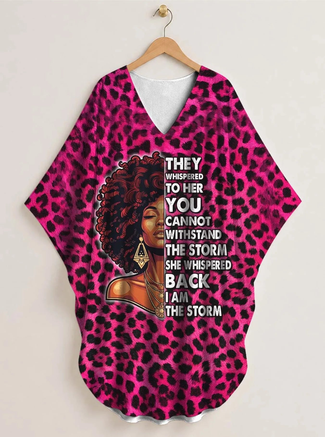 "Unstoppable" Pink Leopard" Kaftan Dress