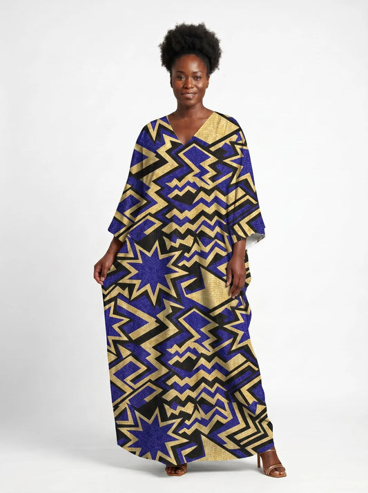 Royal Blue Sheba Kaftan Dress