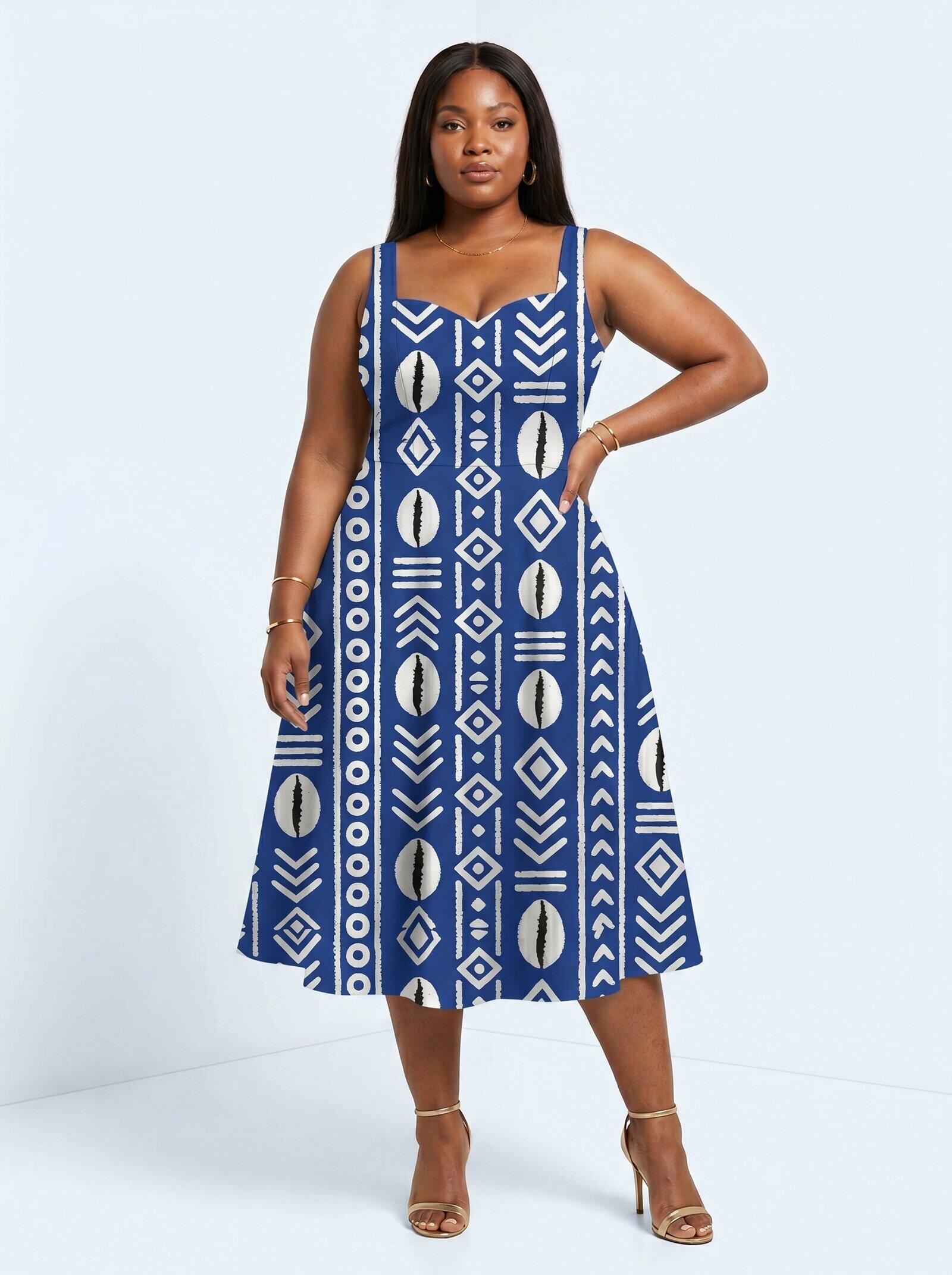 "Oshun" Royal Blue Corset Dress & Leggings Deal