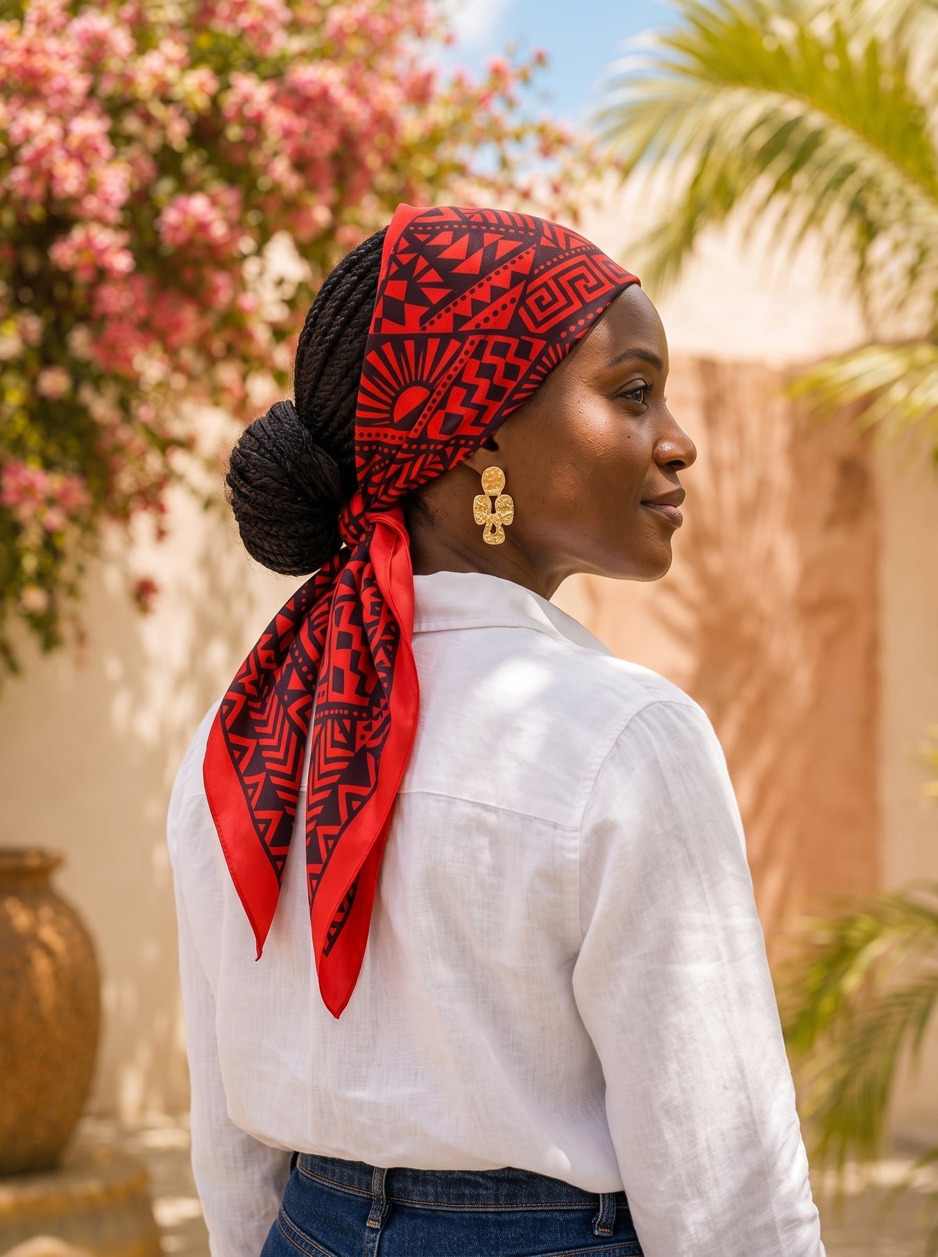 "Shaka" Burgundy Bandana