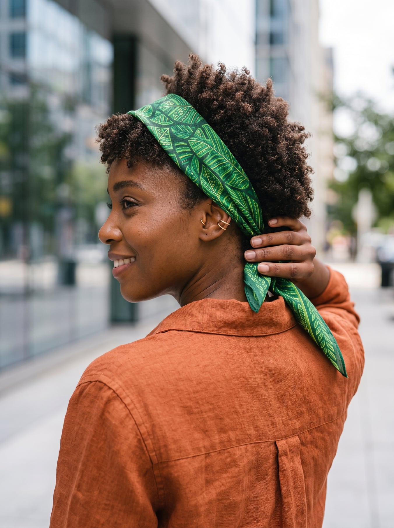 "Asili" Emerald Bandana
