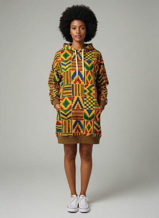 "Kumasi" Hoodie Dress