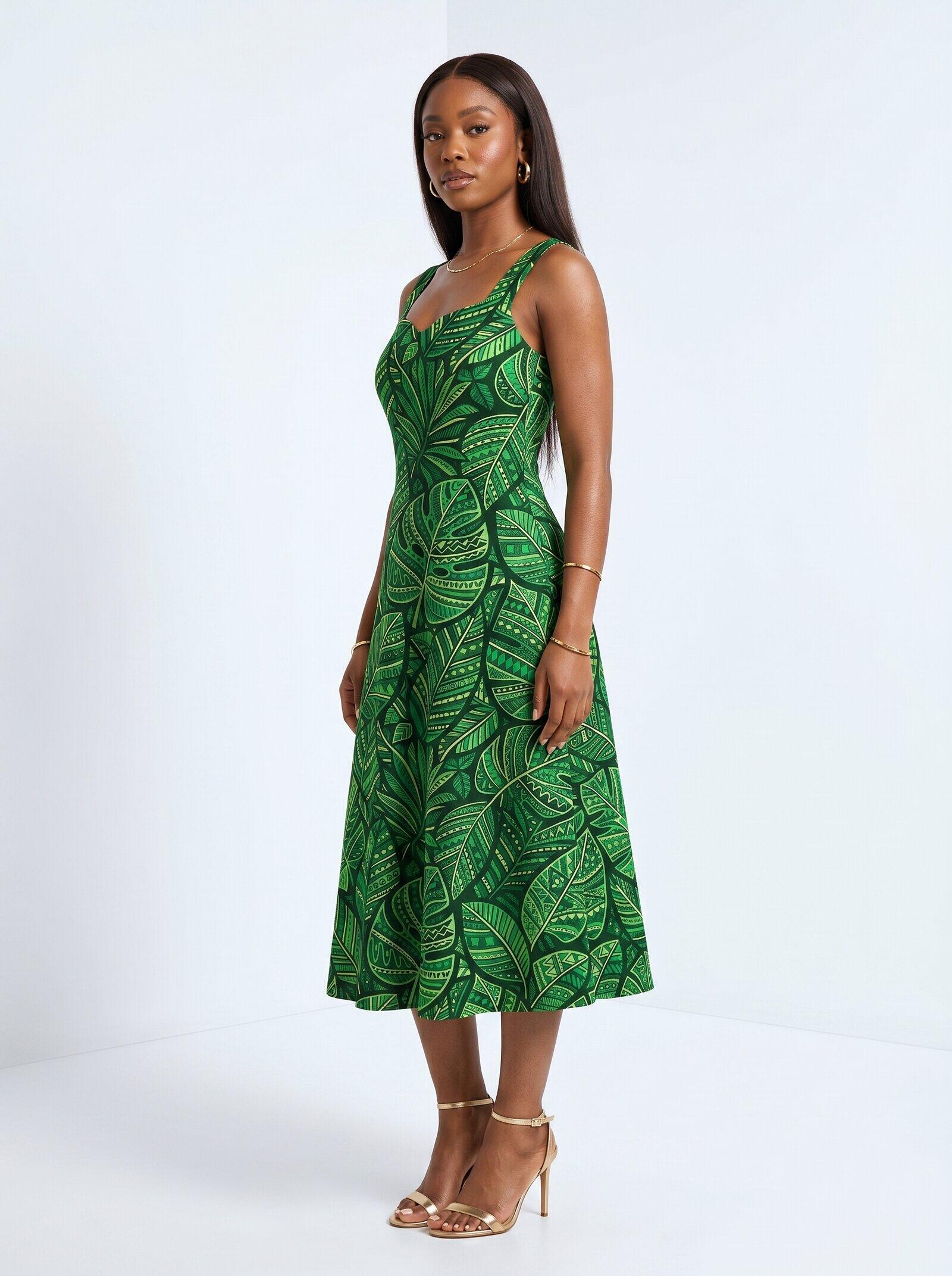 "Asili" Emerald Corset Dress