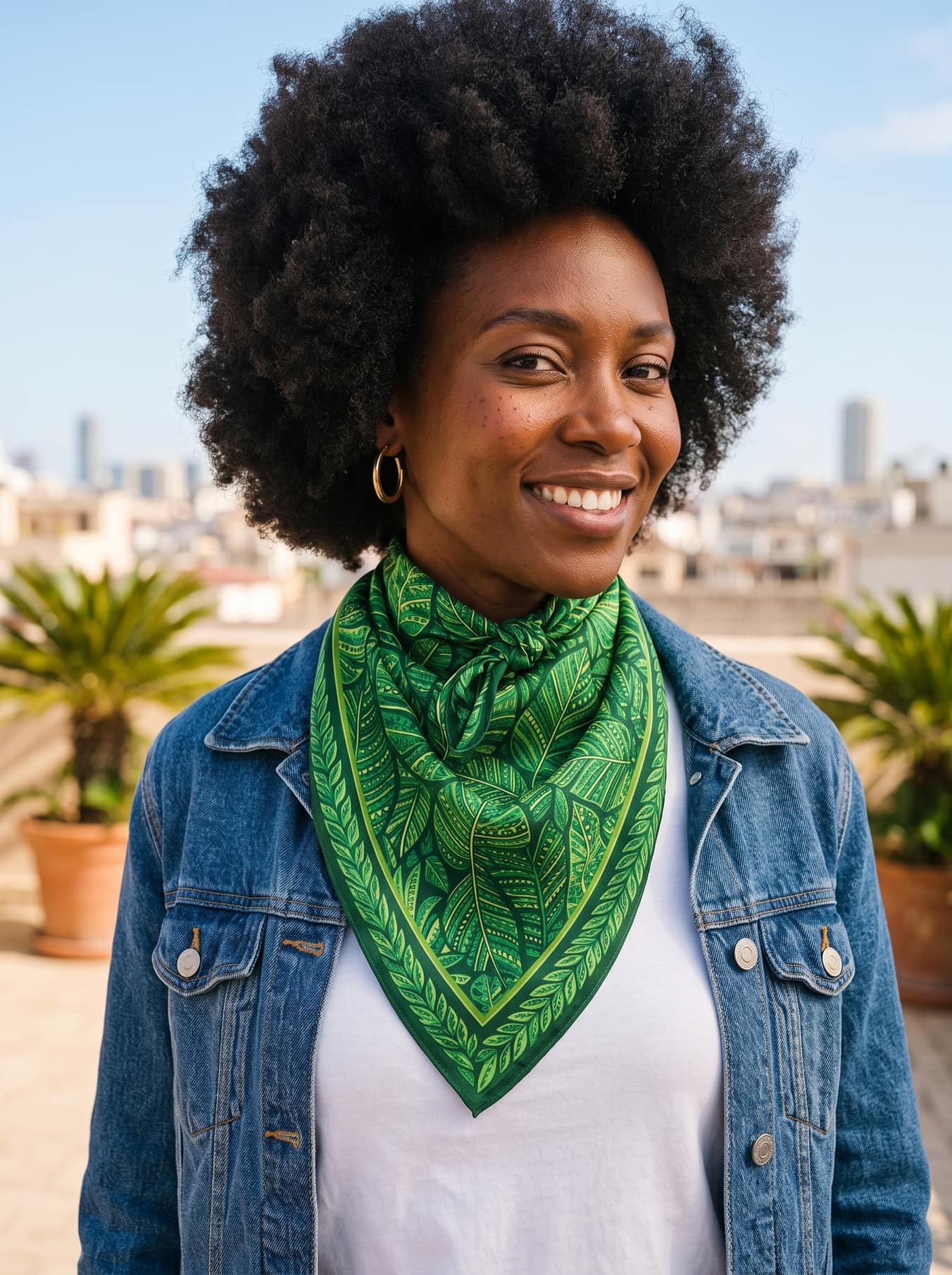 "Asili" Emerald Bandana