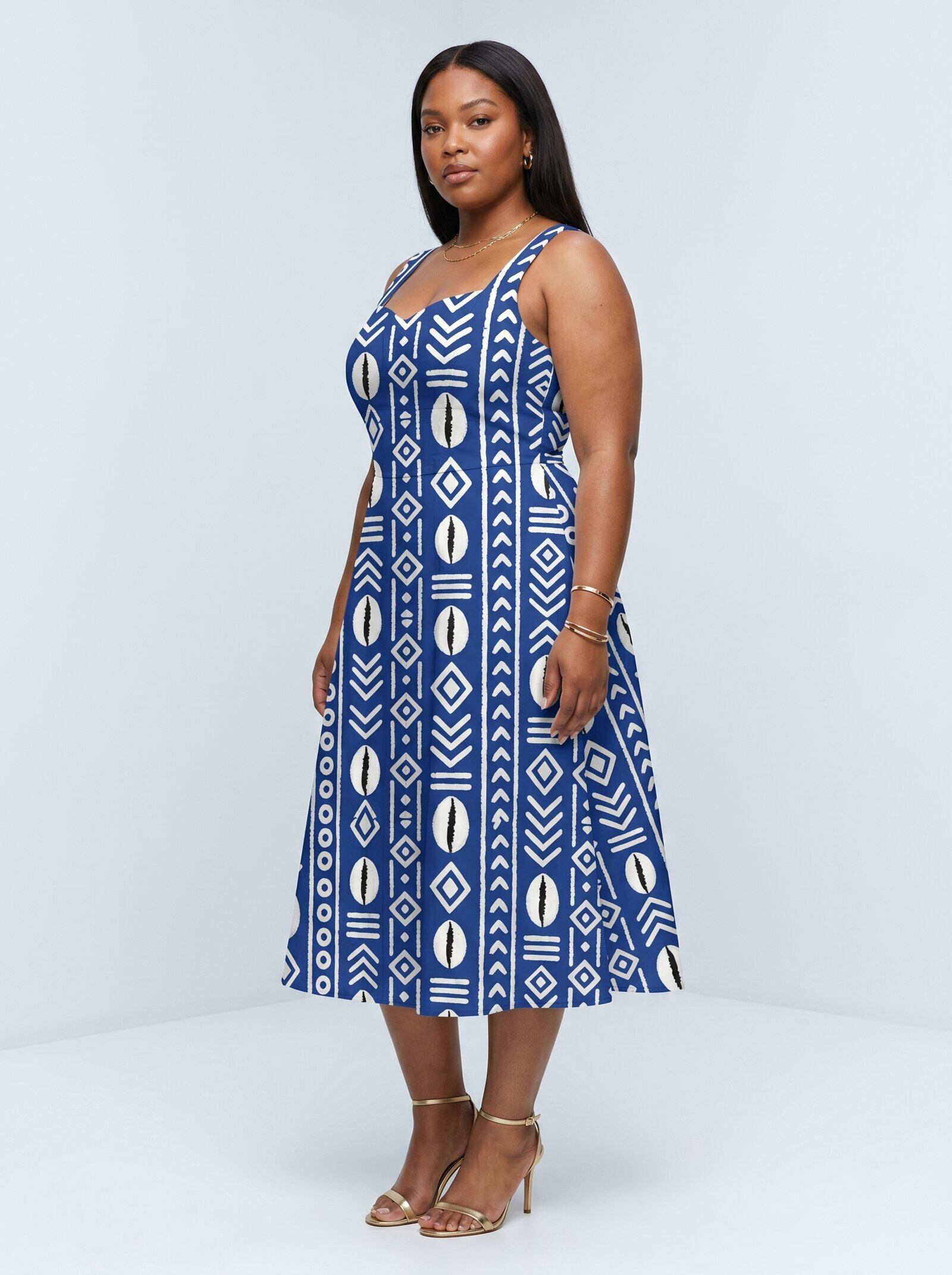 "Oshun" Royal Blue Corset Dress & Leggings Deal