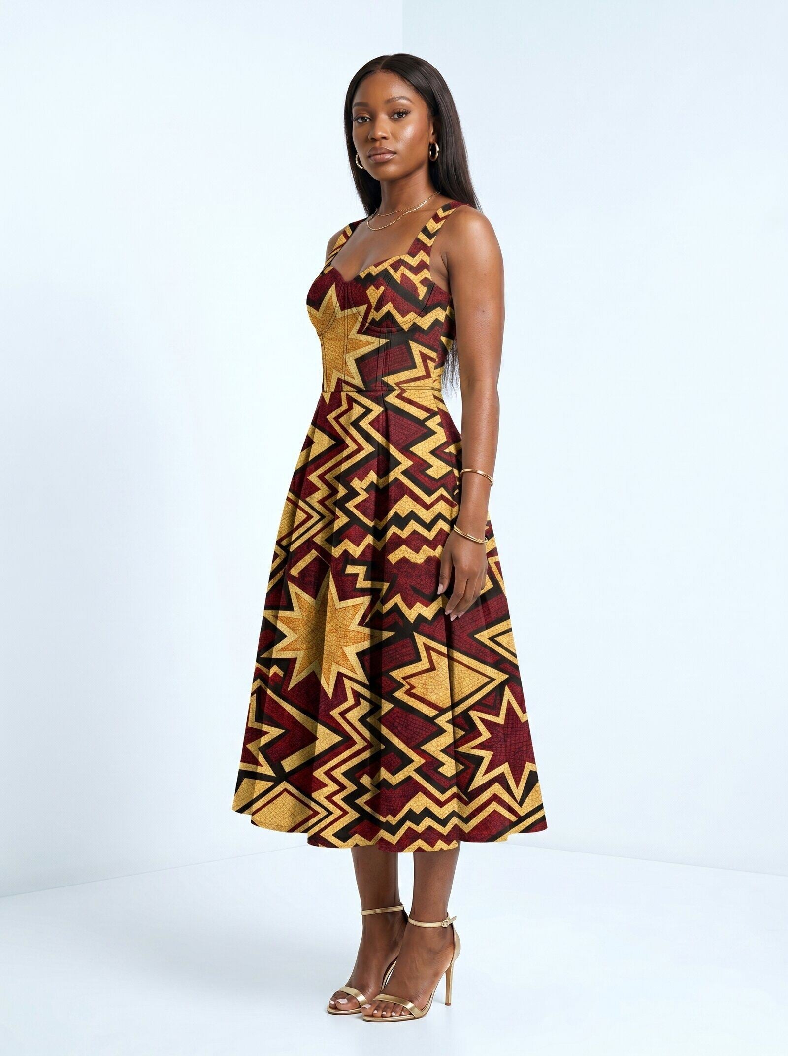 Burgundy Sheba Corset Dress