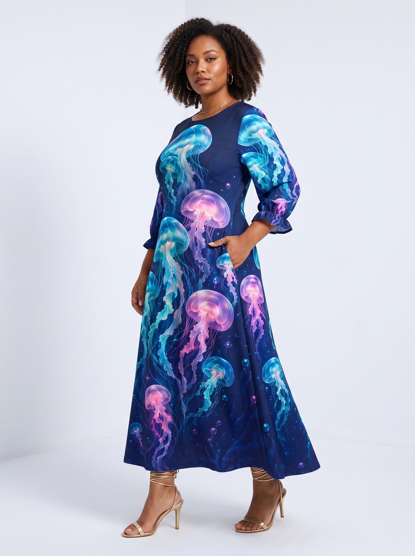 "Bahari" Long Sleeve Maxi Dress