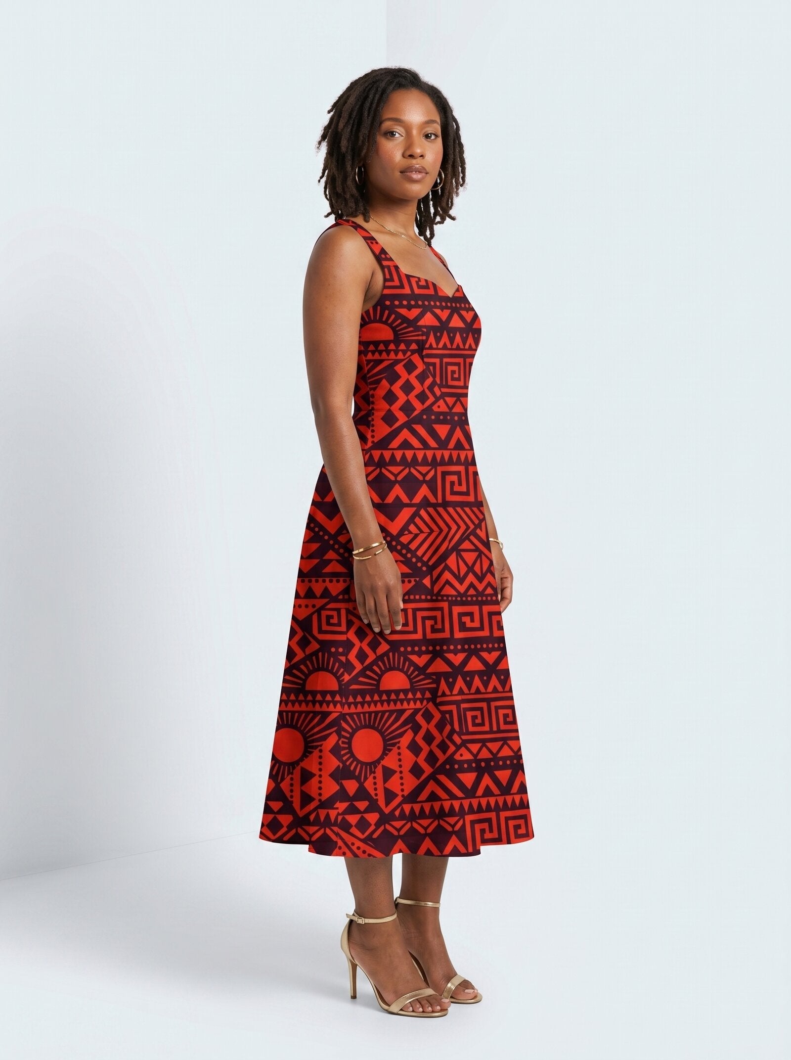 "Shaka" Burgundy Corset Dress