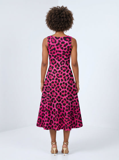 "Unstoppable" Pink Leopard Corset Dress