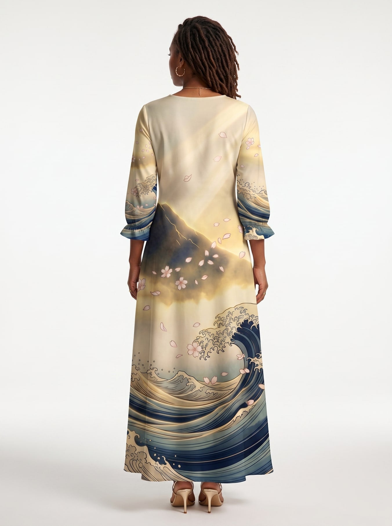 "Wimbi" Long Sleeve Maxi Dress