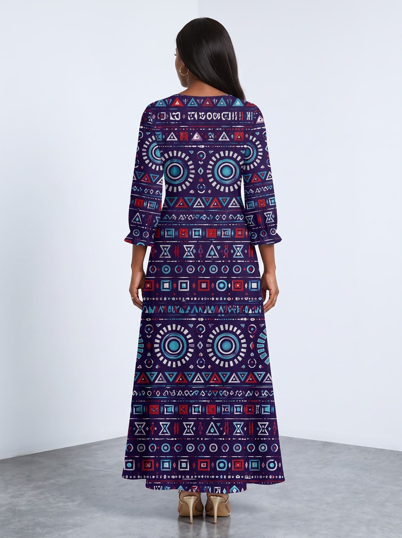 "Nia" Long Sleeve Maxi Dress