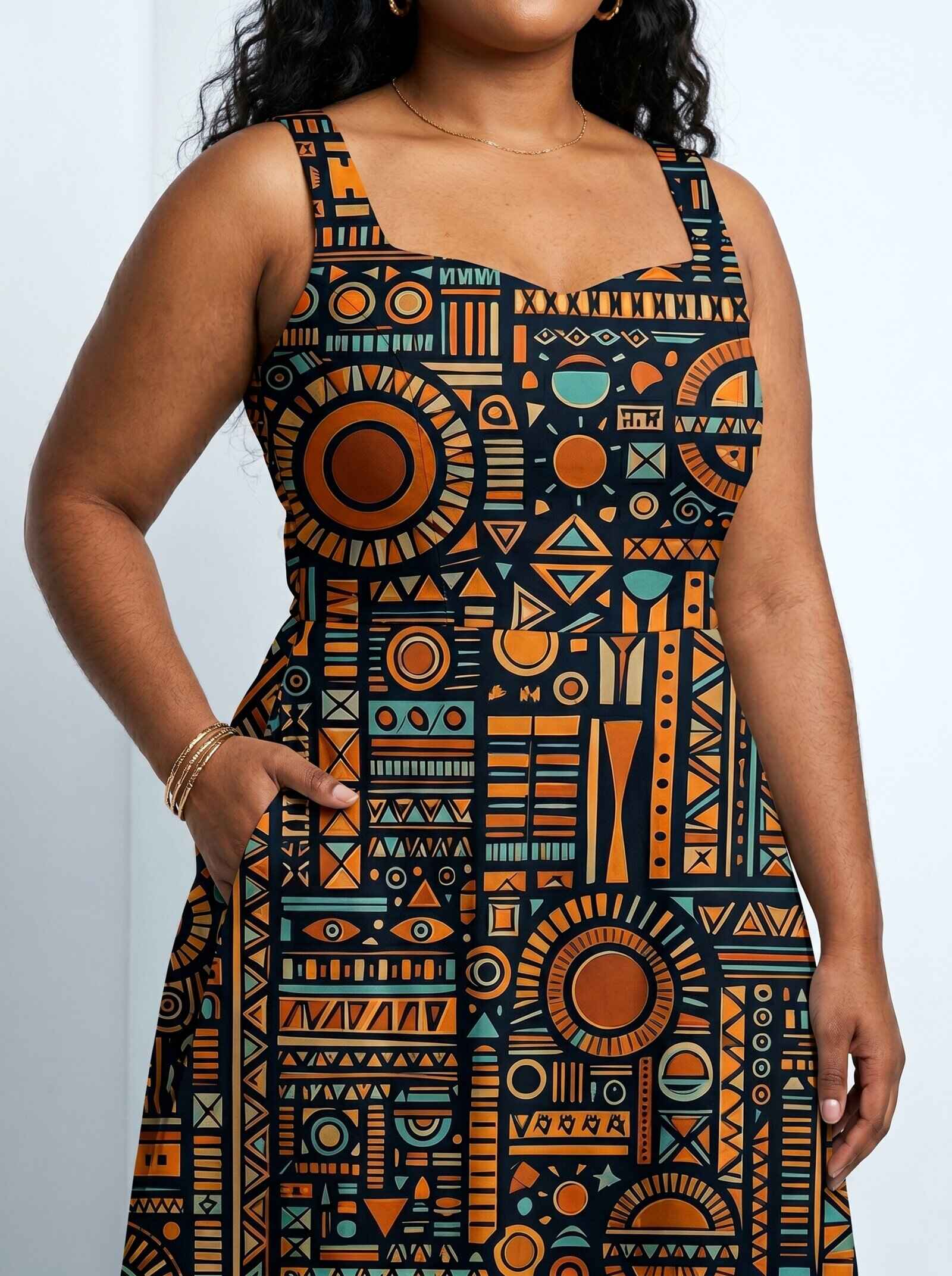 Afrocentric Pattern Corset Dress & Leggings Deal