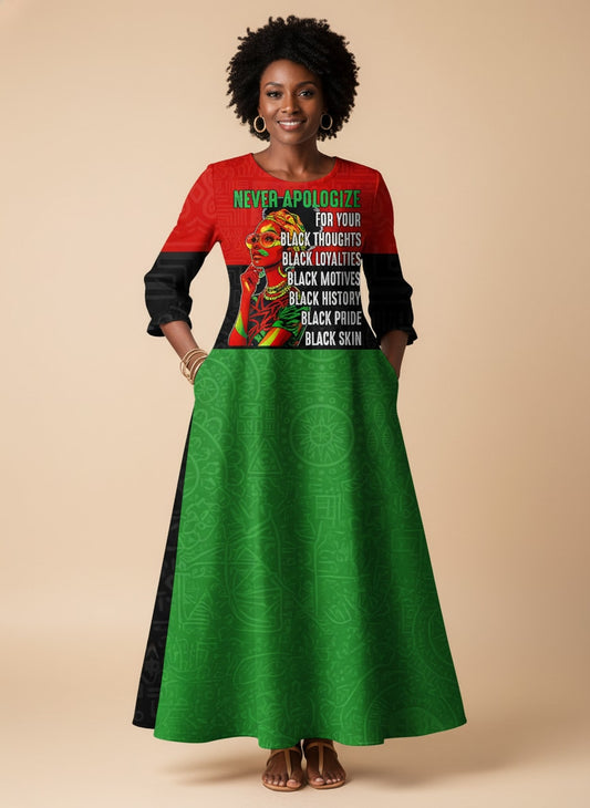 Unapologetic Long Sleeve Maxi Dress