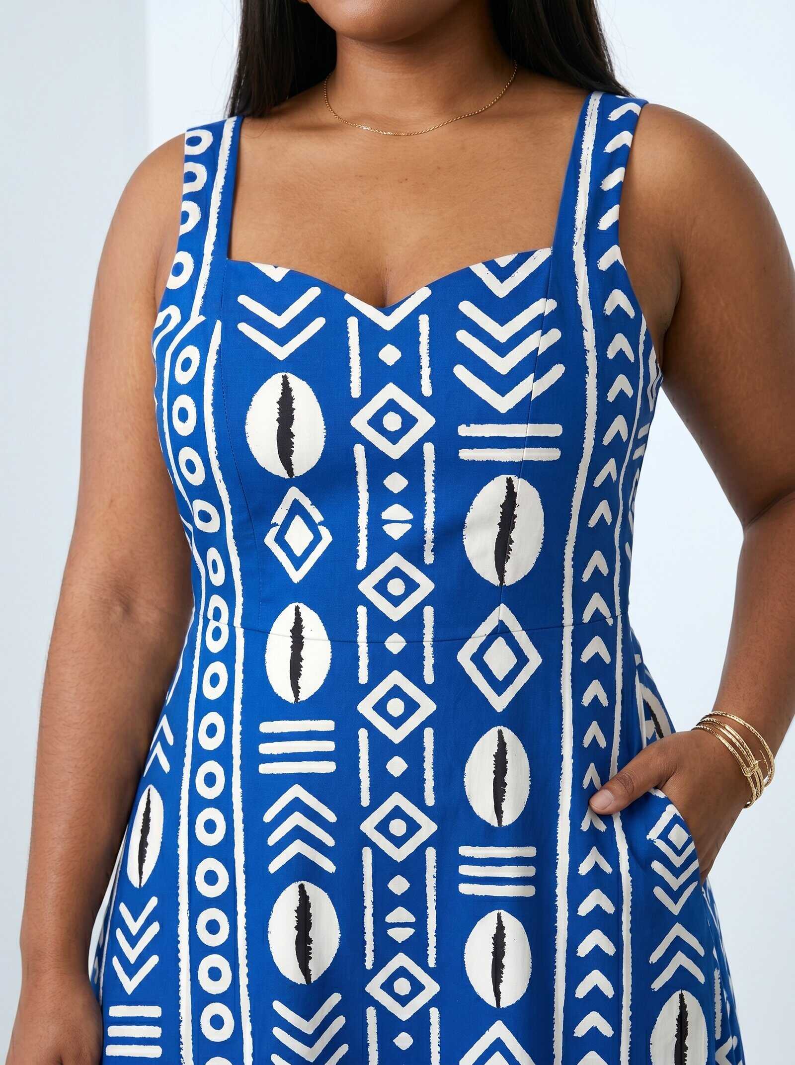 "Oshun" Royal Blue Corset Dress & Leggings Deal