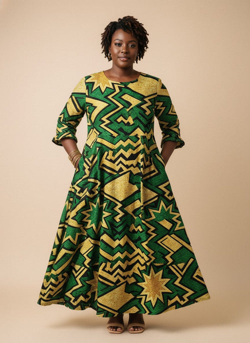 Emerald Sheba Long Sleeve Maxi Dress