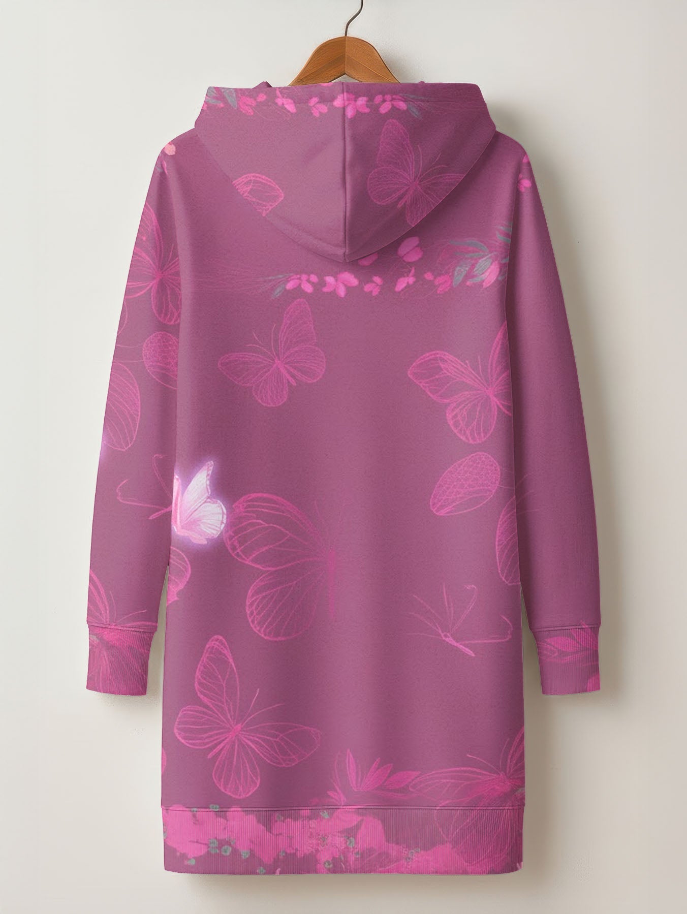 "Imani" Wild Rose Hoodie Dress