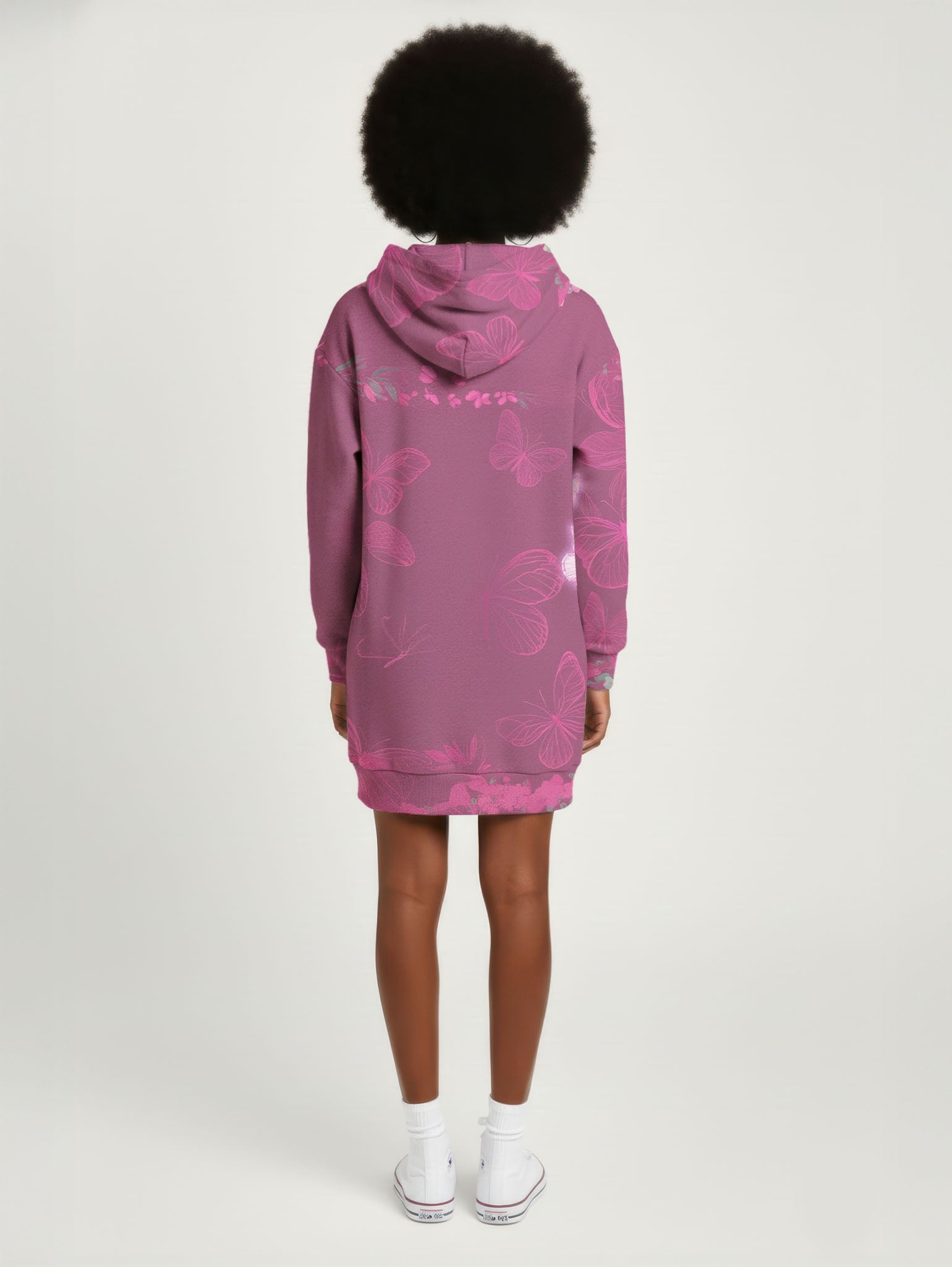 Pink Orchid Hoodie Dress