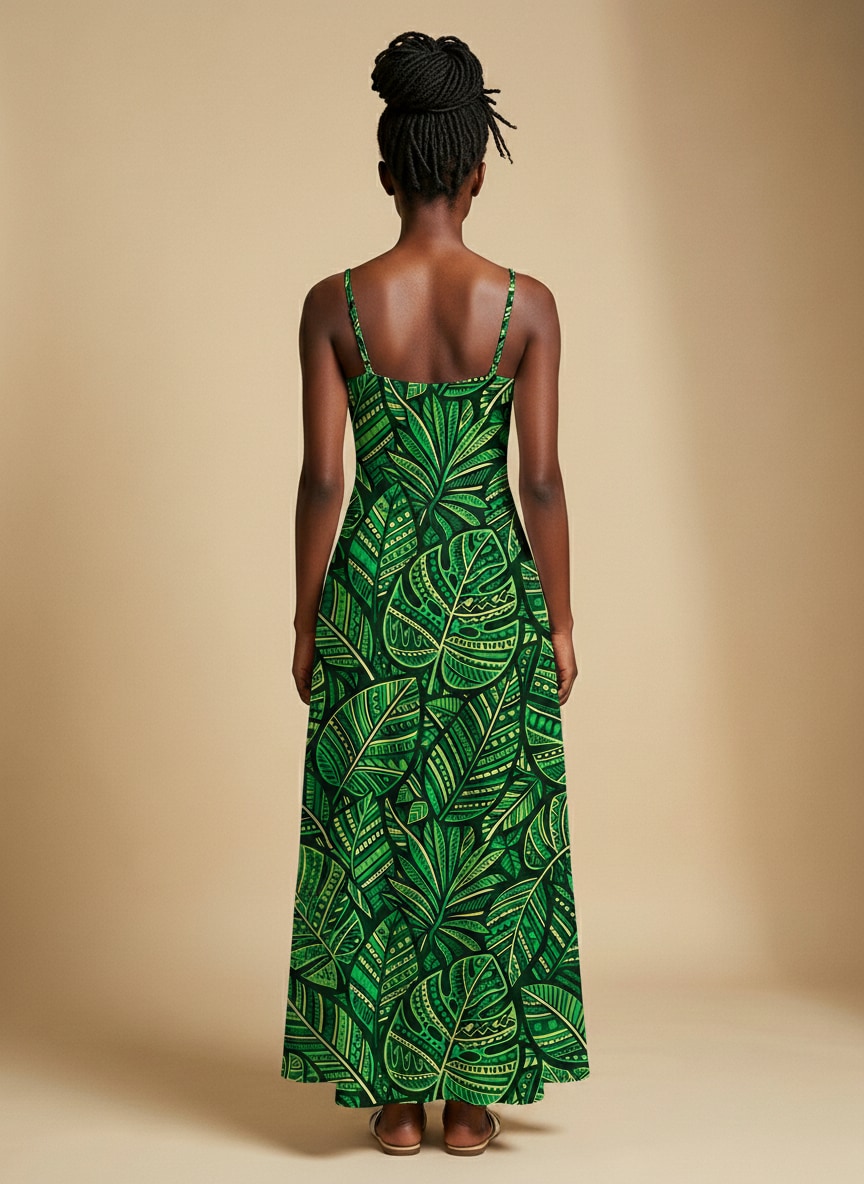 "Asili" Emerald Maxi Dress