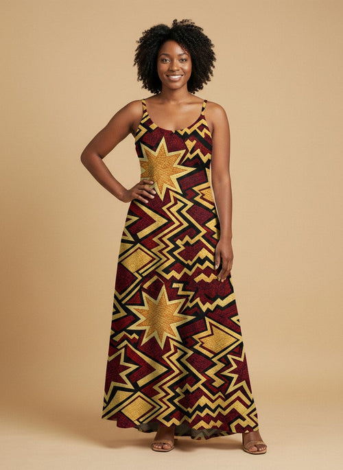 Burgundy Sheba Maxi Dress
