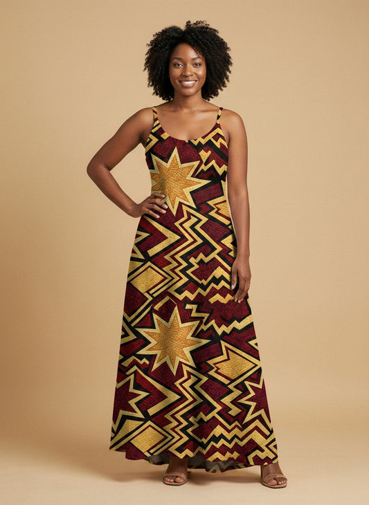 Burgundy Sheba Maxi Dress